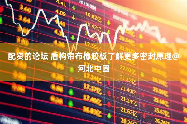 配资的论坛 盾构帘布橡胶板了解更多密封原理@河北中固